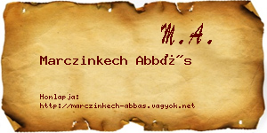 Marczinkech Abbás névjegykártya